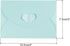 PATIKIL 36 Pack Gift Card Envelopes, Heart Shaped Clasp Mini Envelope for Birthdays Weddings, Light Blue