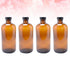 4pcs KICHOUSE Round Glass Bottles Cap Reusable Glass Bottles for Candle Jars Mouthwash Dispenser