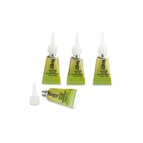 EPI Krazy Glue KG58248SN, Single-Use Tubes with Storage Case, 0.07 oz, 4/Pack