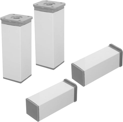 WOONEKY 4pcs Adjustable Cabinet Feet Furniture Legs 12cm Metal Support Legs for