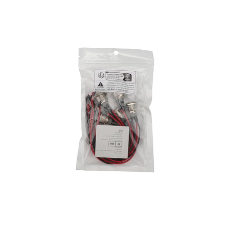 Linkstyle 19mm Latching Push Button Switch, 12V Metal Self Locking SPST ON-Off Switch with Wiring Harness, 5Pcs