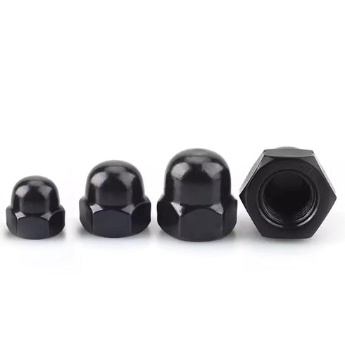 sotoolstop 5/16-18" 18-8(304), 10Pcs-Pack Black Acorn Cap Nuts, Acorn Nut Stainless Steel