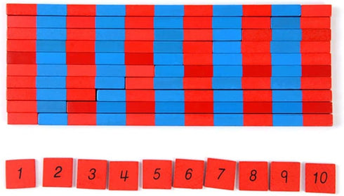 Kghios Montessori Numerical Rods & Number Tiles - Math Toys for Kids