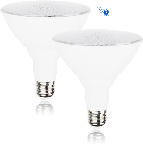 Radar Motion Sensor Light Bulbs - Par38 15W (100W Equivalent), E26 Base,