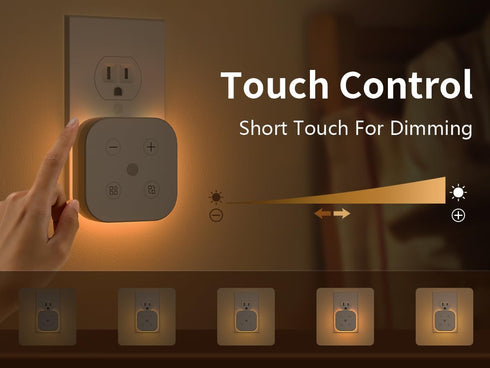 2 Pack Dimmable, Very Dim Sleep Night Lights Plug into wall, Kids Sleep Light, Adult Sleep Light, Bedroom Night Light