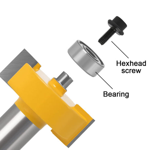 1/2 Inch Set, 3 6 Set (1/8", 1/4", 5/16", 3/8", 7/16", 1/2" (1/2 Inch) WSOOX Shank Rabbet Router Bit Pieces Rabbeting