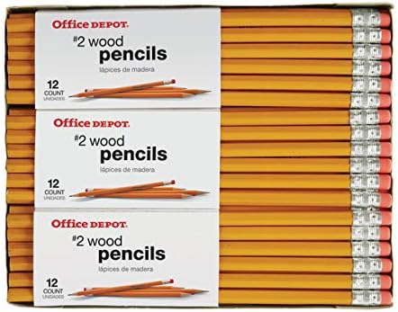 Office Depot Wood Pencils, Pack of 72, Medium Soft Lead, 12102