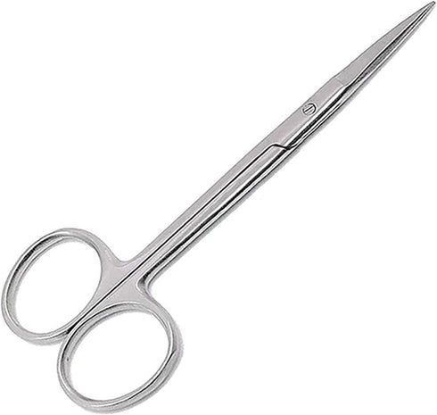 Iris Micro Dissecting Lab Sharp Scissors, 4.5" Fine Point Straight, Stainless Steel