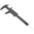 Plastic Vernier Caliper 150mm, High Accuracy 0.05mm Resolution, Double Sided Scale for Makeup, Student, Home (Black)