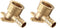 EFIELD Pex 1/2 Inch x 1/2 Inch Female NPT Drop-ear Elbow, Barb Crimp Brass Fitting, Pack of 2 (PEX1807154)