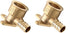 EFIELD Pex 1/2 Inch x 1/2 Inch Female NPT Drop-ear Elbow, Barb Crimp Brass Fitting, Pack of 2 (PEX1807154)