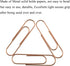 HAHIYO Paper Clips, Sturdy 4 Inches Length, 14 Pack Heavy Duty Rust Proof Reusable Metal Bright Rose Gold