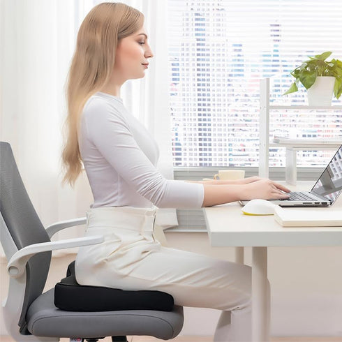 DITSONEO Memory Foam Seat Cushion for Office Chairs & Car Seat, Anti-Slip Ergonomic Chair Cushion for Pressure Relief