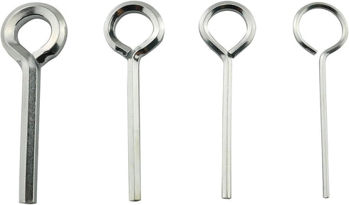 5IN1 Ring Allen Wrench Set - 5/64" 1/8" 5/32" 7/32" Allen Key Door Keys with Keychain for Panic Exit Device