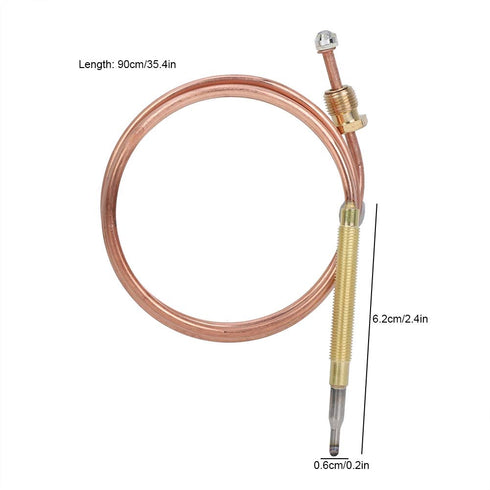 900mm Universal Thermocouples, Replacement Probe with 5pcs Nuts for Induction Cooker and Heating Devices