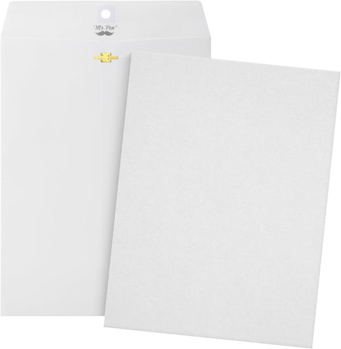Mr. Pen- Clasp Envelopes, 18 Pack, 9" x 12", White Kraft Letter Size Document Envelopes with Clasp and Gummed Closure
