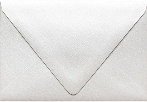 LUXPaper A4 Contour Flap Invitation Envelopes - 4 1/4" x 6 1/4" - Quartz Metallic - 50 Qty