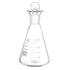 PATIKIL 250ml Erlenmeyer Flask, 8.5oz Narrow Mouth Graduated Flask with Glass Stopper for Lab Experiment