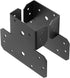 8Pcs (4 Set) Black T Shaped Post to Beam Connector Roof Tie Bracket for 4 x 4 Post, Steel Truss Header Support