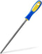KALIM 8 Inch Round Hand File, High Carbon Hardened Steel with Ergonomic Grip, Plastic Non-Slip Handle