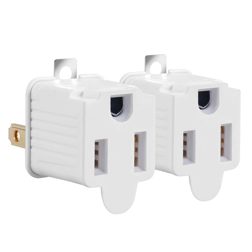 TENINYU 3-2 Prong Adapters Grounding Converters, ETL 5-Pack for Household Electrical Outlets and Appliances
