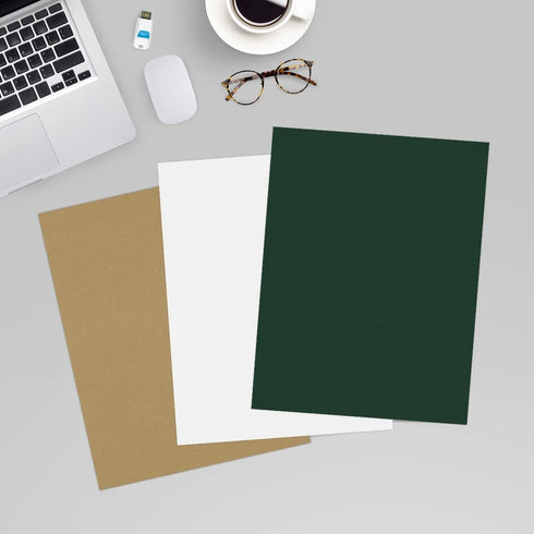 LUXPaper 8.5" x 11" Cardstock | Letter Size | Green Linen | 100lb. Cover | 50 Qty