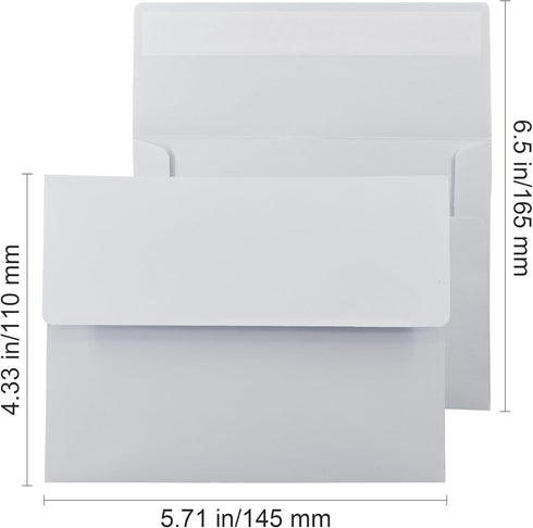 VANRA 150 Pack A2 Invitation Envelopes for 4.25x5.5 Greeting Cards, Self Seal White Envelopes