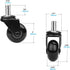 Office Chair Caster Replacement Wheel Set of 5, 2" Heavy Duty Universal Rubber Wheels for Hardwood Floor and Carpet