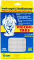 JewelrySupply White Rectangle Jewelry Price Tags, 1000 Pack - Retail Pricing Labels with Free Pen