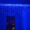 3.5M/11ft 96 LED Blue Linkable Fairy Curtain String Light, 8 Modes for Indoor/Outdoor Decor