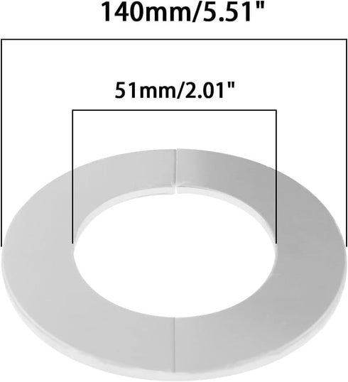 Stainless Steel Wall Split Flange, SAFYY Self Adhesive Split Pipe Flange, Round Escutcheon Plate Floor and Ceiling Plate Cover Split Flange, Suitable for Various Pipes