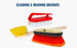 79109 20" Weiler Utility Scrub Brush, Yellow Polypropylene Fill, Long Handle, Foam Block