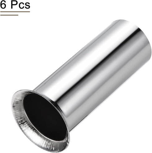 3 Inch Bulb Pack 6 MECCANIXITY Candle Socket Covers, Tall Chandelier Sleeves Light Base Holder, Silver