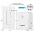 DEWENWILS Remote Control Outlet, Wireless Light Switch with 2 Side Outlets, 100 FT Range, Programmable