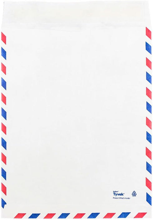 JAM PAPER Tyvek Tear-Proof Open End Catalog Envelopes - 9 x 12 - 25/Pack - White Airmail