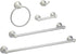 Amazon Basics 5 Piece Bathroom Hardware Set, Satin Nickel, Towel Bar, Toilet