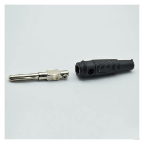 Qingdinu 10 20A 4mm Pcs Banana Plug Copper Single Needle High Current Insulated Shrouded Stackable Connector Soldering