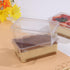 10pcs Cake Box Clear Tiramisu Box, Food Containers Bakery Carrier Packing Small Cake Holder with Lid