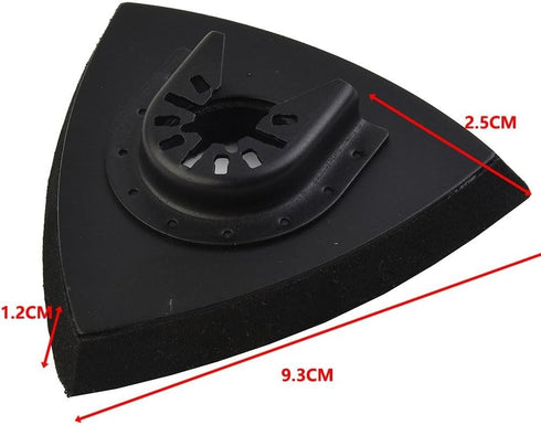 HanOaki 1PC System(93mm) Triangular Oscillating Tool Sanding Pad Compatible With Various Multi Tools With Quick Change