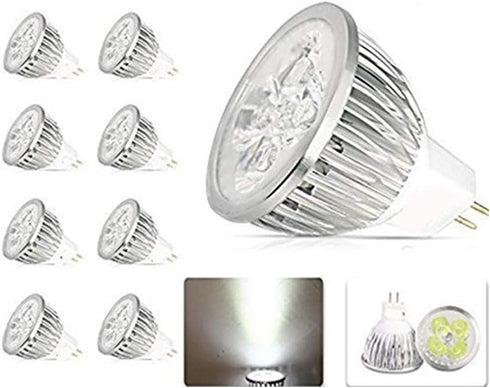 4W LED MR16 Bulbs, 12V LED Spotlight Bulb, 4W (35W Equivalent Halogen Replacement), Cool White 6000K, 8 Pack