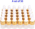 50 Clear glass Dropper Bottle 1/3/5ML Essential Oil dropper Bottle and Measuring Pipette Golden Bottle with Lid Empty tincture Bottle Perfume Cosmetic Travel Liquid Container by Hauioe