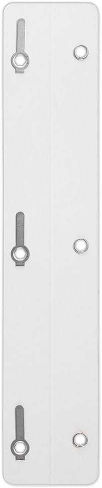 LUXPaper 3 Prong Tang Fastener Strips, Secure Folder Attachment, White, 5 Qty, Three Hole Punched Paper Organizer