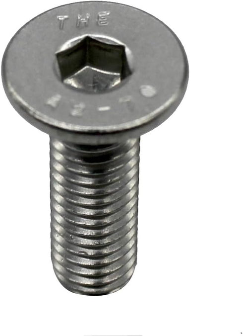 Fullerkreg 18-8 Stainless Steel Hex Drive Flat Head Screw M5 x 0.8 mm Thread, 12 mm Long, Packs of 100