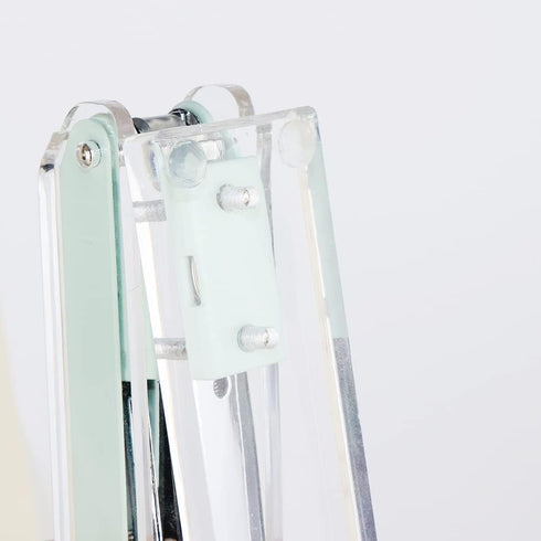 Mint Green Desk Stapler, Large Capacity Non-Slip Clear Acrylic Body, No-Jam Desktop Stapling Tools for Office Home