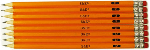 S & E TEACHER'S EDITION Woodcased #2 Pencils - Pre-sharpened Yellow Pencils with Erasers, Bulk Box of 600