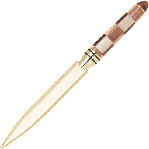 Two Toned Wooden Letter Opener, Checkboard Design