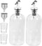 Ciieeo 1set Mouthwash Dispenser Set Funnel and Cups Glass Rinse Bottle for