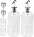 Ciieeo 1set Mouthwash Dispenser Set Funnel and Cups Glass Rinse Bottle for