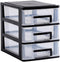 Gatuida 3 Drawer Desktop Organizer, Clear Plastic Desk Storage Box, Makeup Organizer for Office Supplies