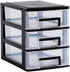 Gatuida 3 Drawer Desktop Organizer, Clear Plastic Desk Storage Box, Makeup Organizer for Office Supplies